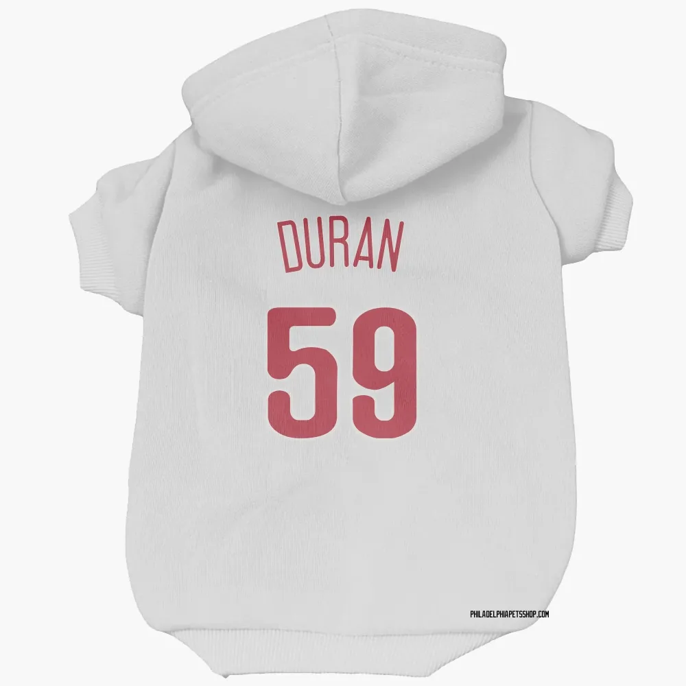 Philadelphia Phillies Jhoan Duran Scarlet Pet Hoodie for Dog & Cat