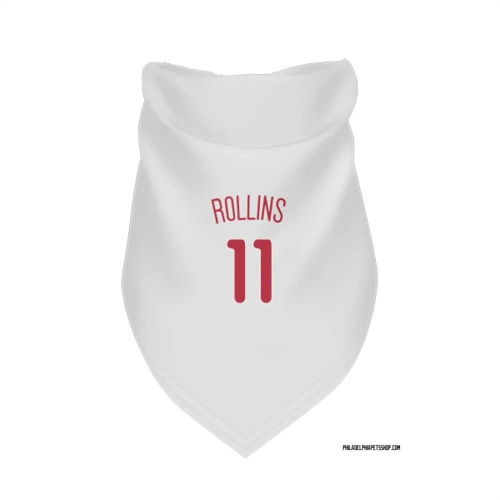 Philadelphia Phillies Jimmy Rollins Scarlet Pet Bandana for Dog & Cat