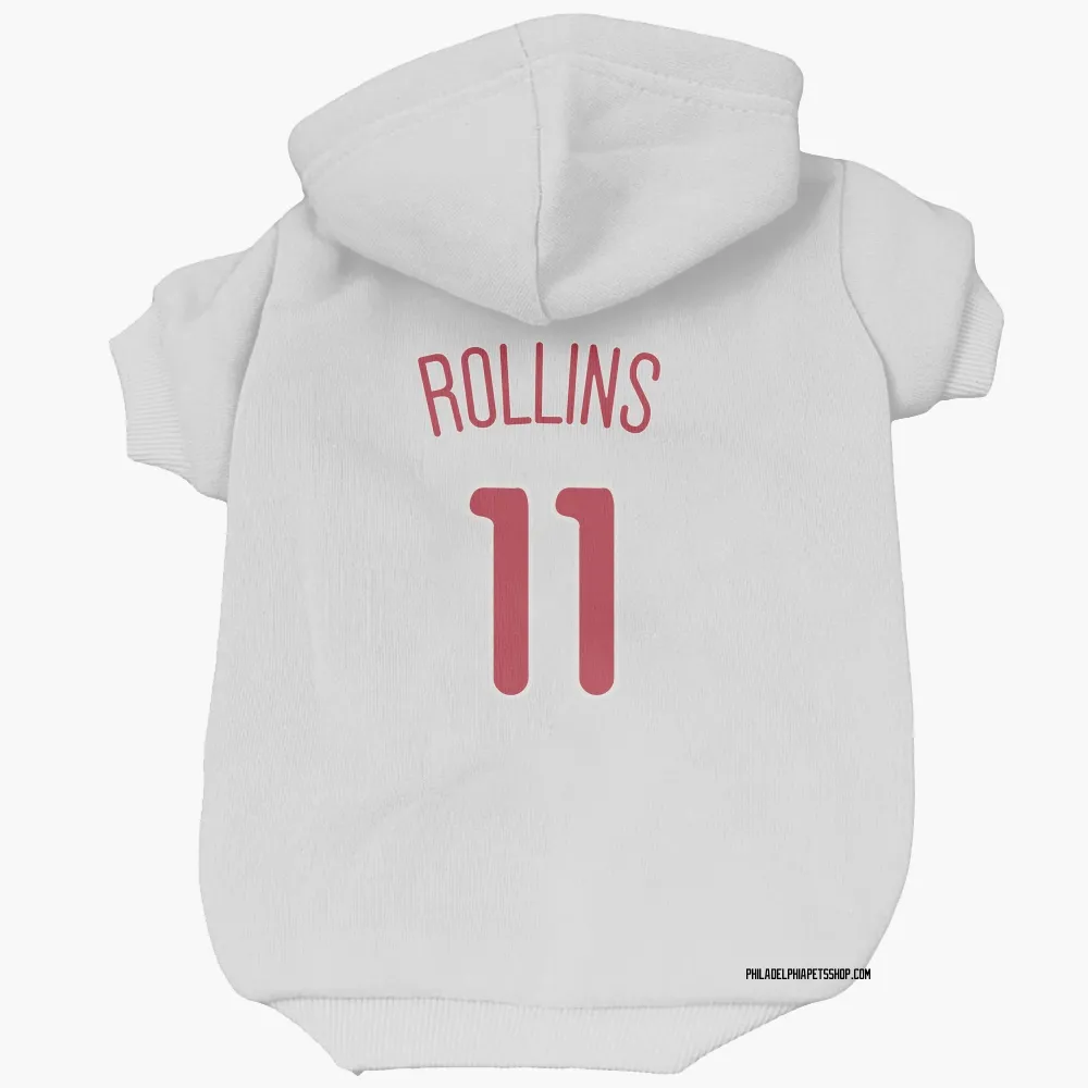 Philadelphia Phillies Jimmy Rollins Scarlet Pet Hoodie for Dog & Cat