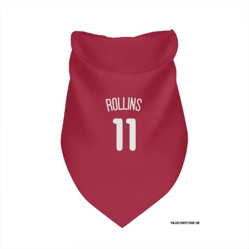 Philadelphia Phillies Jimmy Rollins White Pet Bandana for Dog & Cat