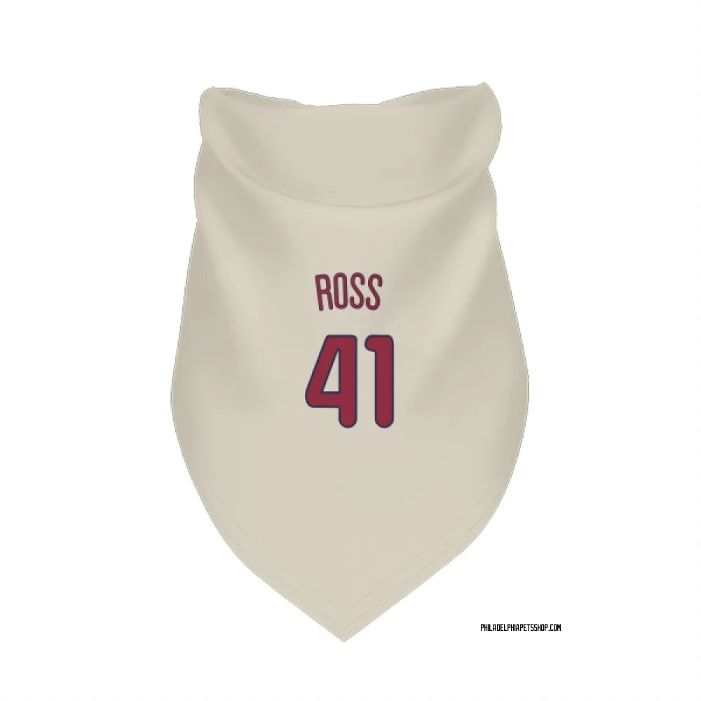 Philadelphia Phillies Joe Ross Cream Pet Bandana for Dog & Cat