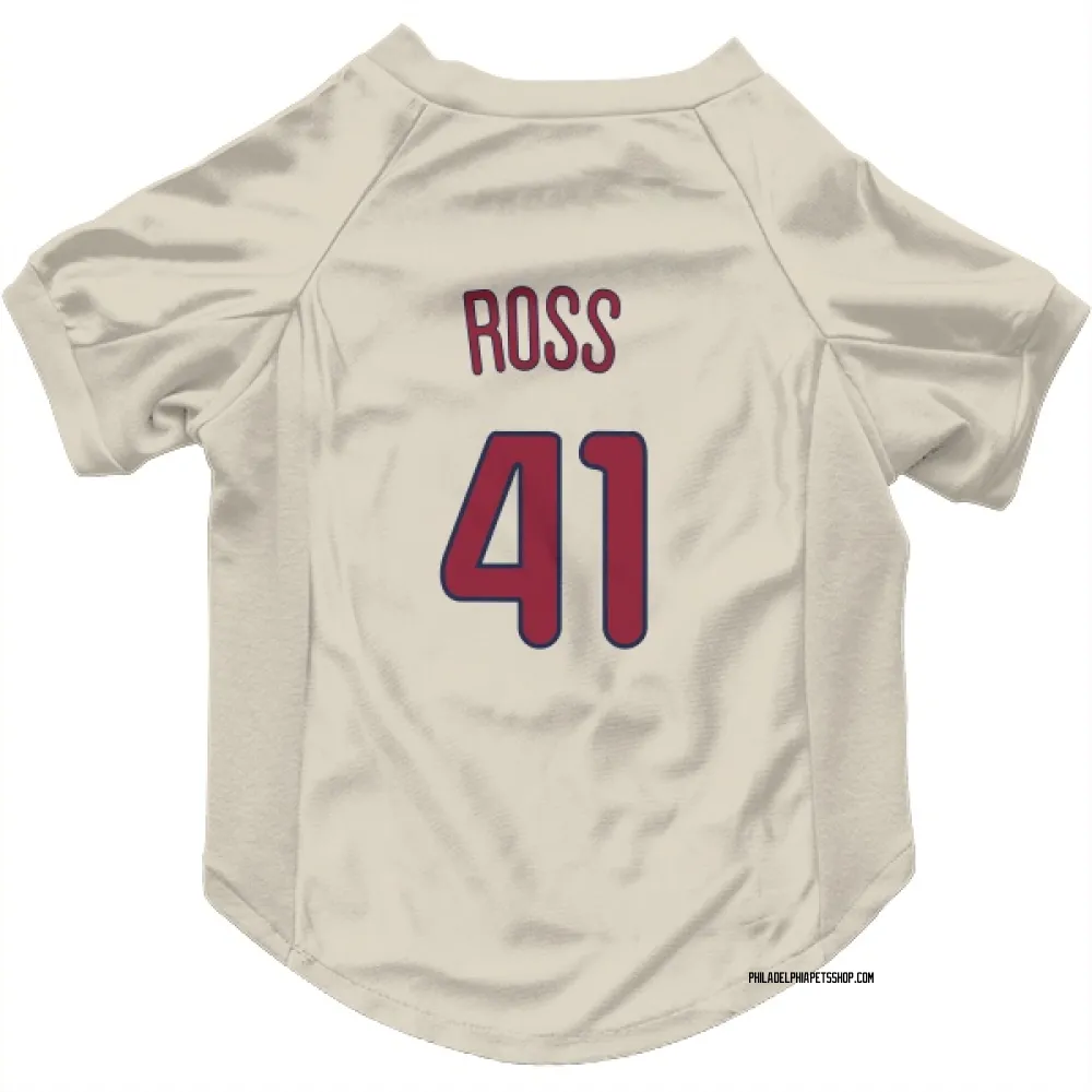 Philadelphia Phillies Joe Ross Cream Pet Jersey for Dog & Cat