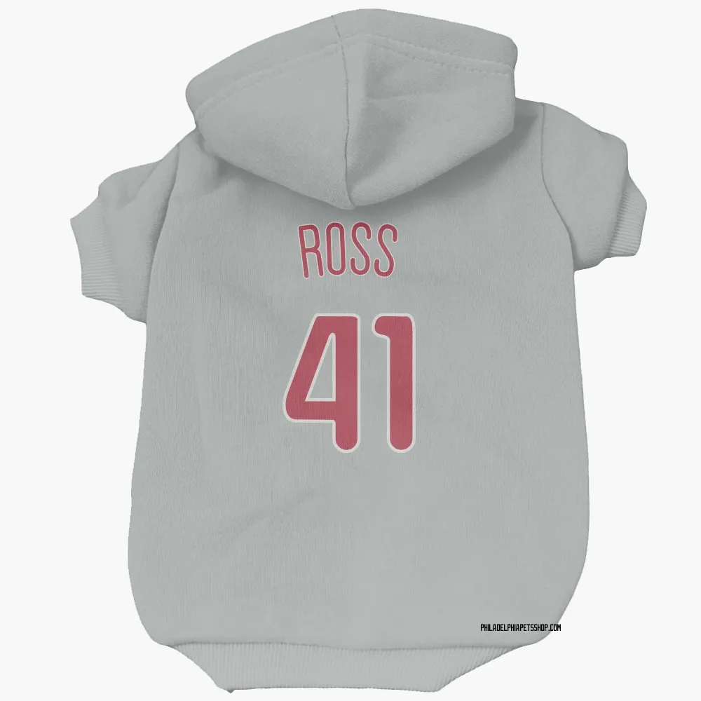 Philadelphia Phillies Joe Ross Gray Pet Hoodie for Dog & Cat