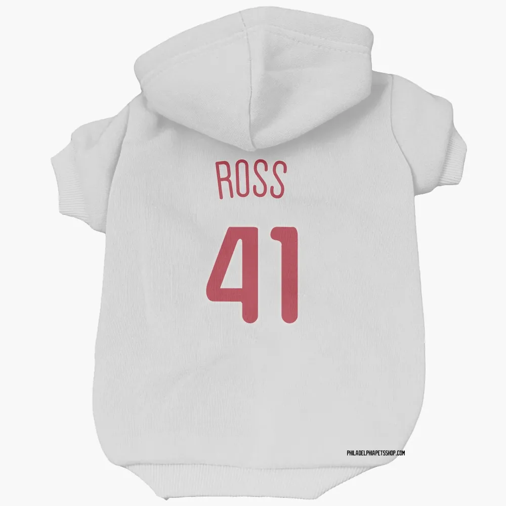 Philadelphia Phillies Joe Ross Scarlet Pet Hoodie for Dog & Cat