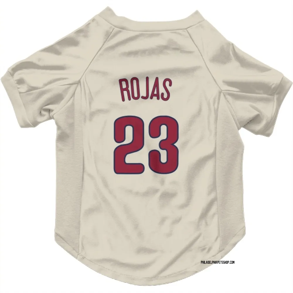 Philadelphia Phillies Johan Rojas Cream Pet Jersey for Dog & Cat