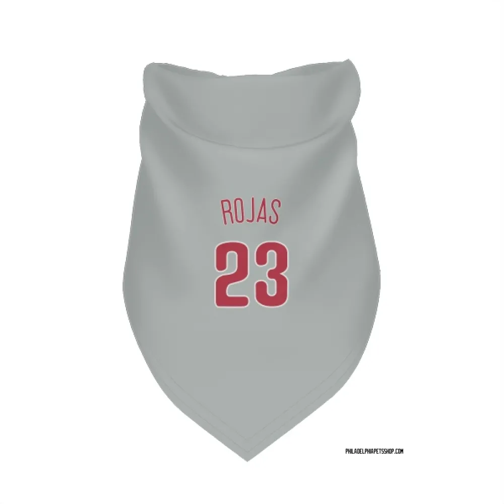 Philadelphia Phillies Johan Rojas Gray Pet Bandana for Dog & Cat