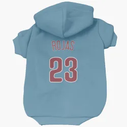 Philadelphia Phillies Johan Rojas Light Blue Pet Hoodie for Dog & Cat