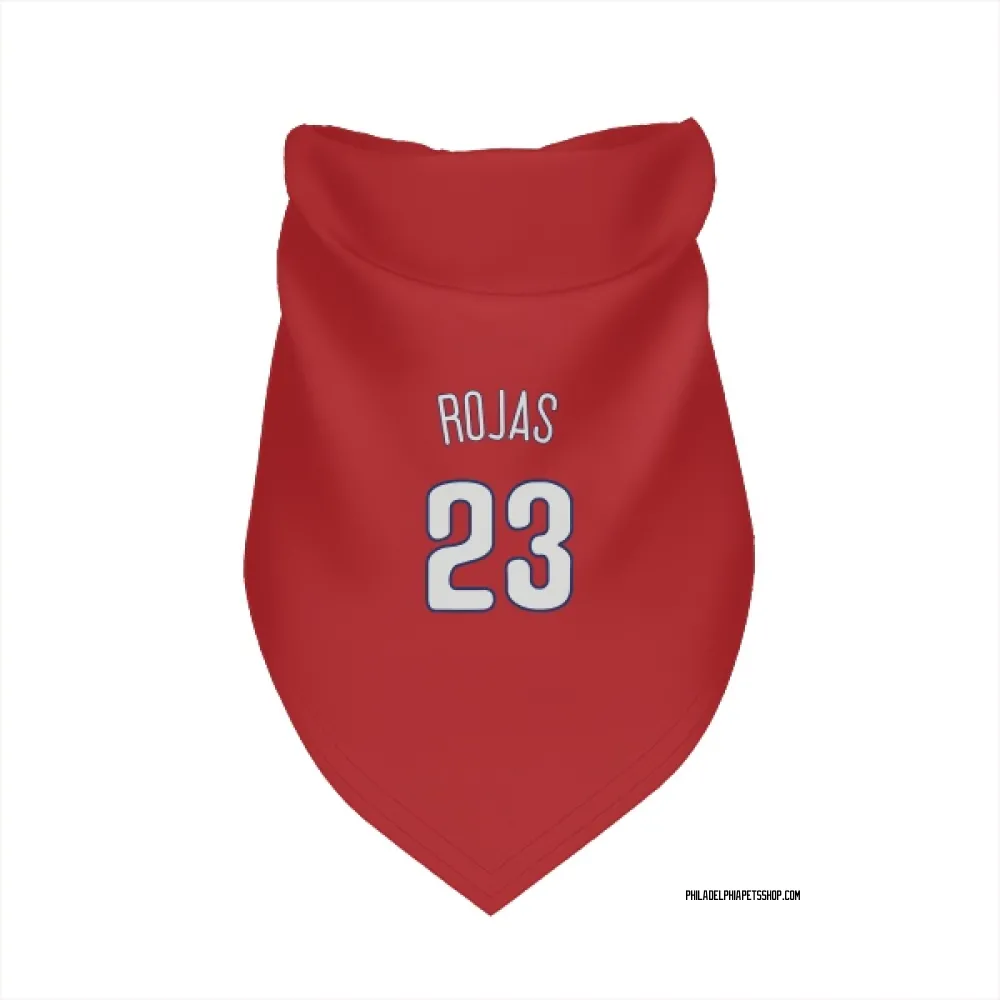 Philadelphia Phillies Johan Rojas Red Pet Bandana for Dog & Cat