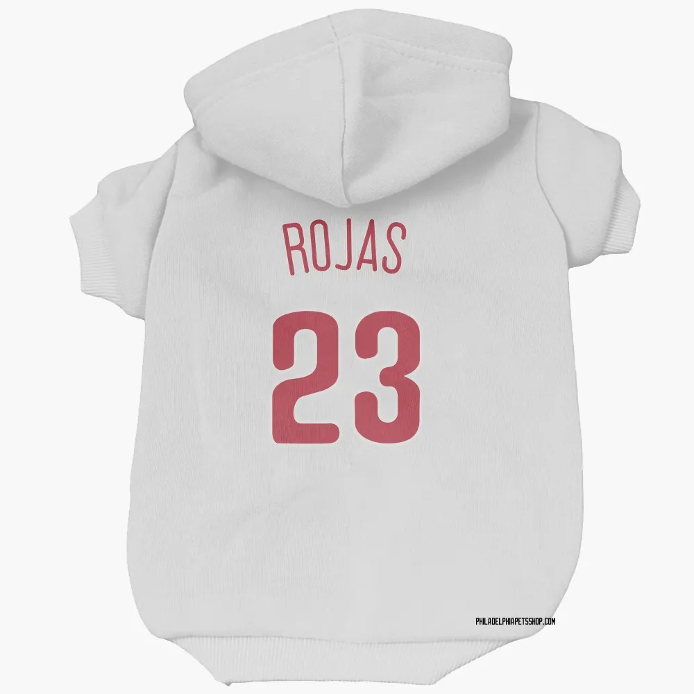 Philadelphia Phillies Johan Rojas Scarlet Pet Hoodie for Dog & Cat