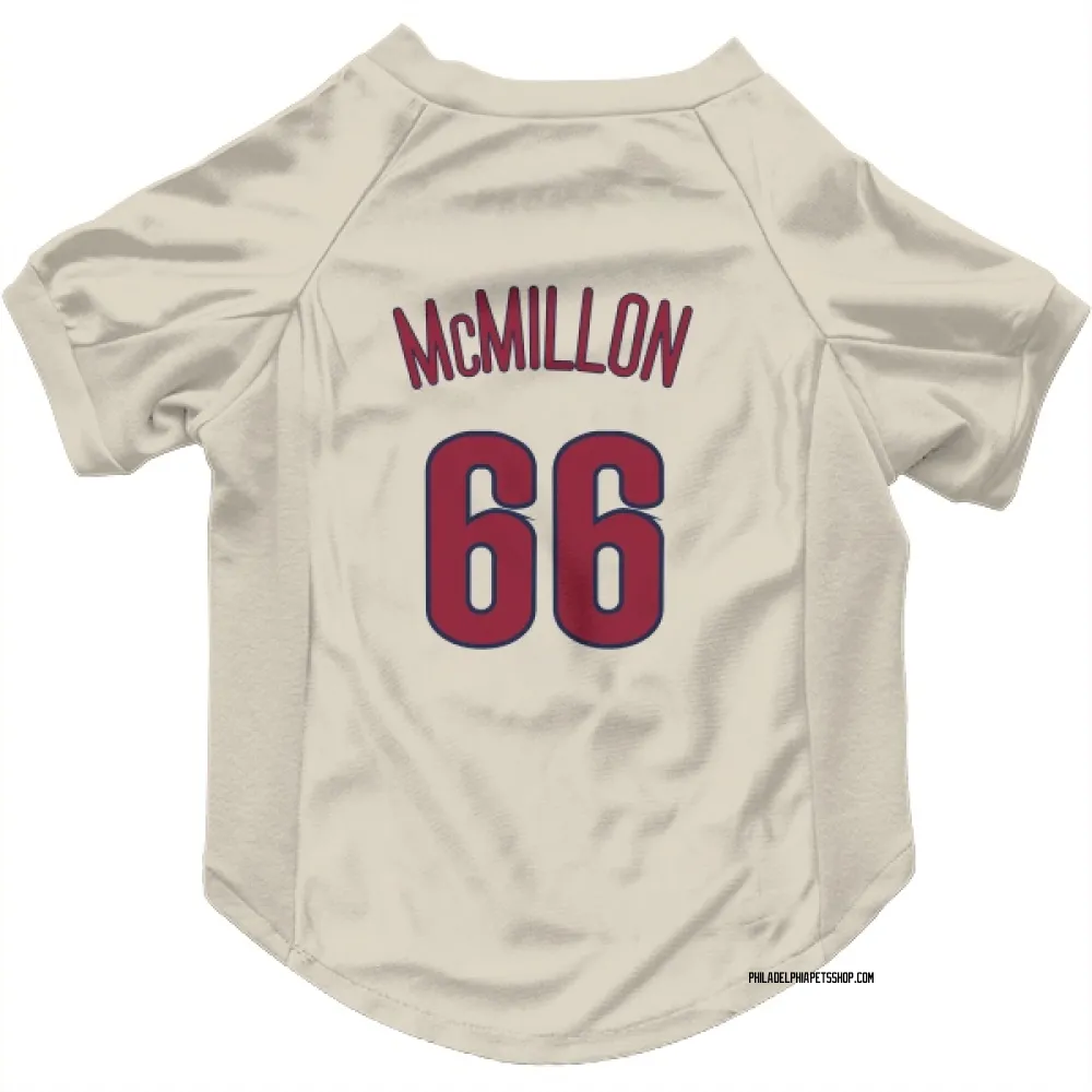 Philadelphia Phillies John McMillon Cream Pet Jersey for Dog & Cat