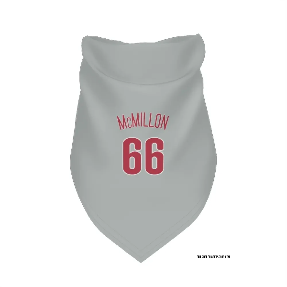 Philadelphia Phillies John McMillon Gray Pet Bandana for Dog & Cat