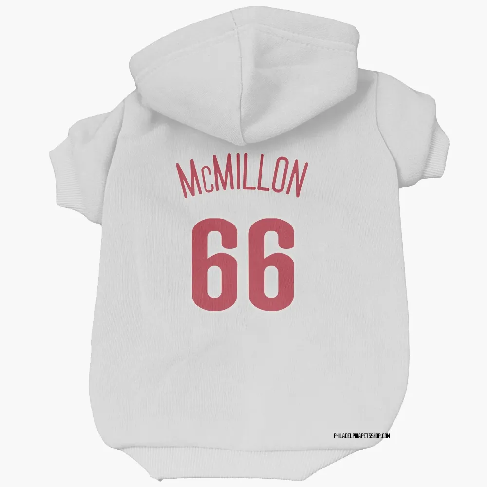 Philadelphia Phillies John McMillon Scarlet Pet Hoodie for Dog & Cat