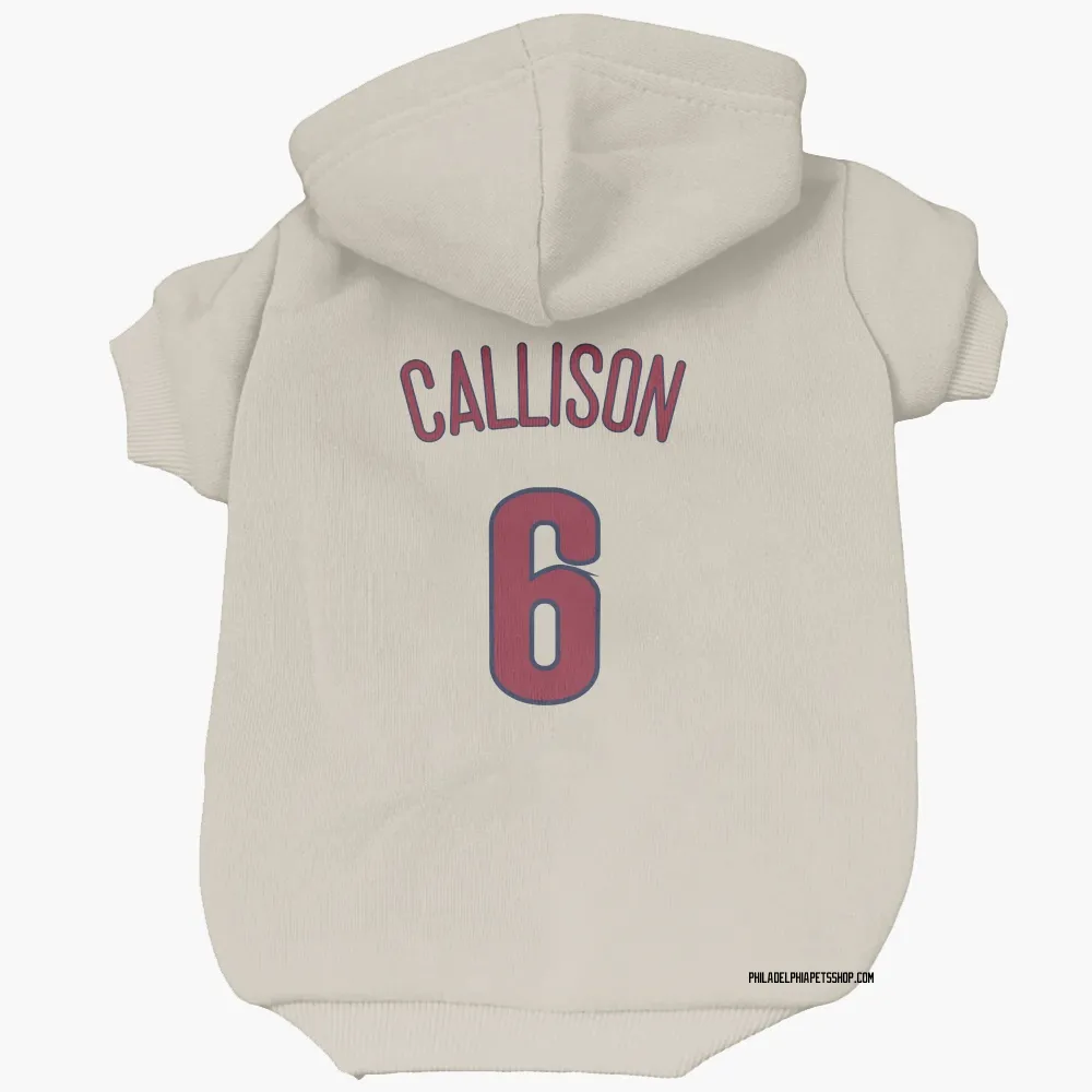 Philadelphia Phillies Johnny Callison Cream Pet Hoodie for Dog & Cat