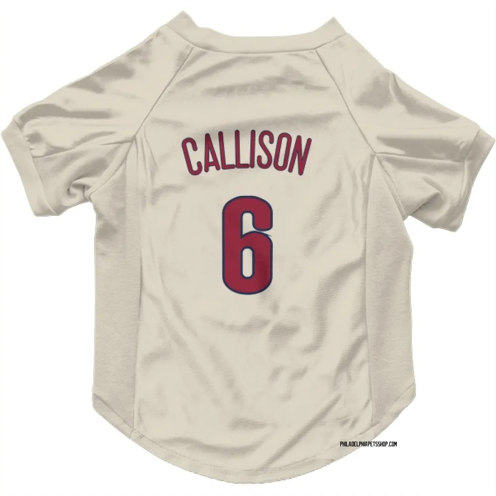 Philadelphia Phillies Johnny Callison Cream Pet Jersey for Dog & Cat