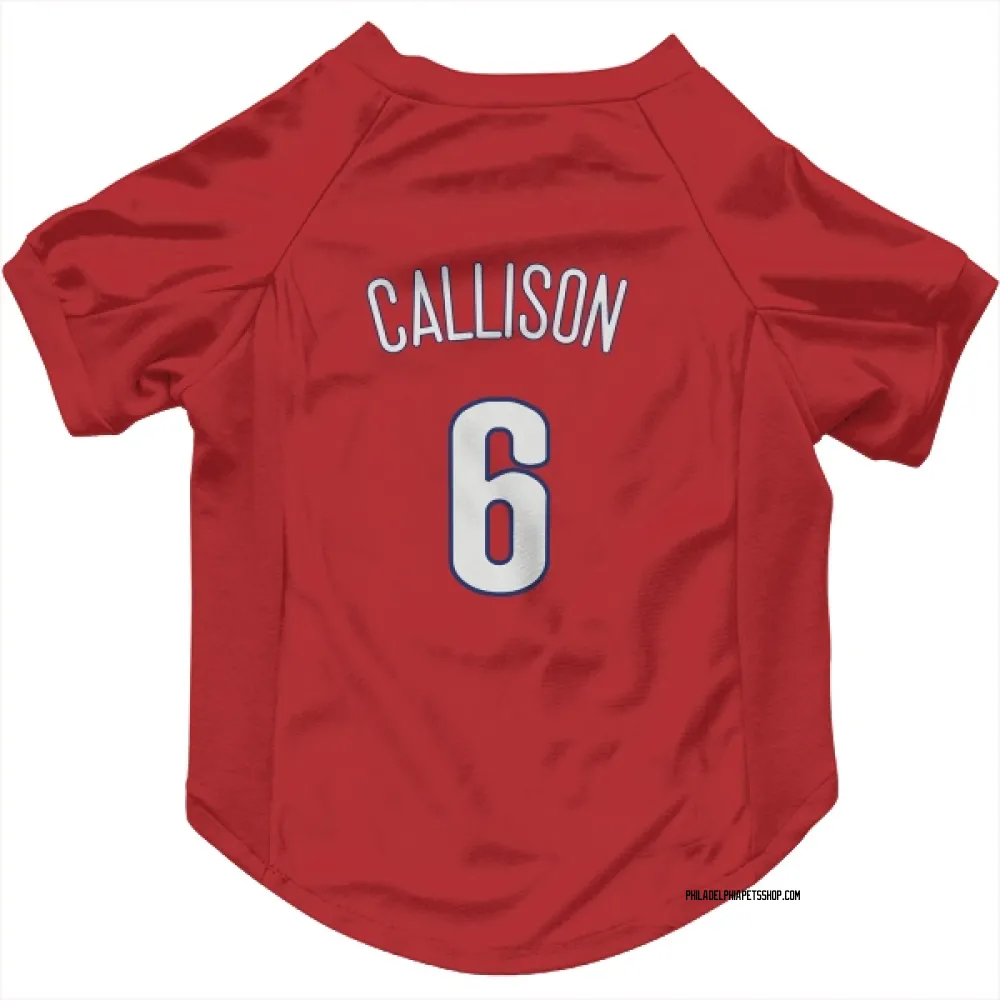 Philadelphia Phillies Johnny Callison Red Pet Jersey for Dog & Cat
