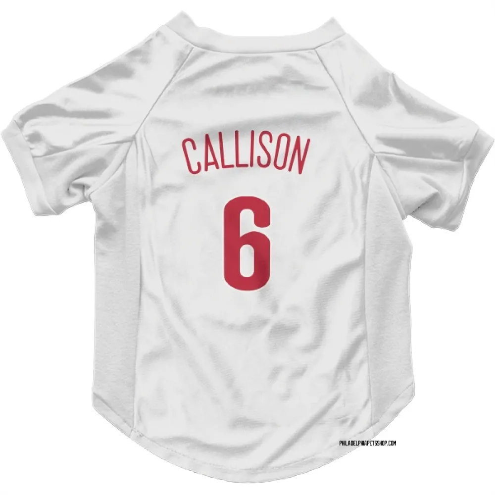 Philadelphia Phillies Johnny Callison Scarlet Pet Jersey for Dog & Cat