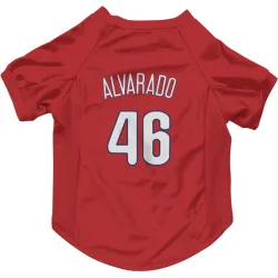 Philadelphia Phillies Jose Alvarado Red Pet Jersey for Dog & Cat