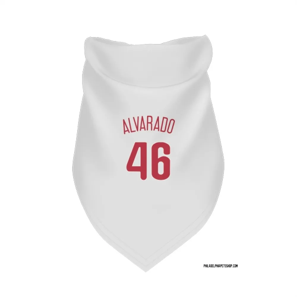 Philadelphia Phillies Jose Alvarado Scarlet Pet Bandana for Dog & Cat