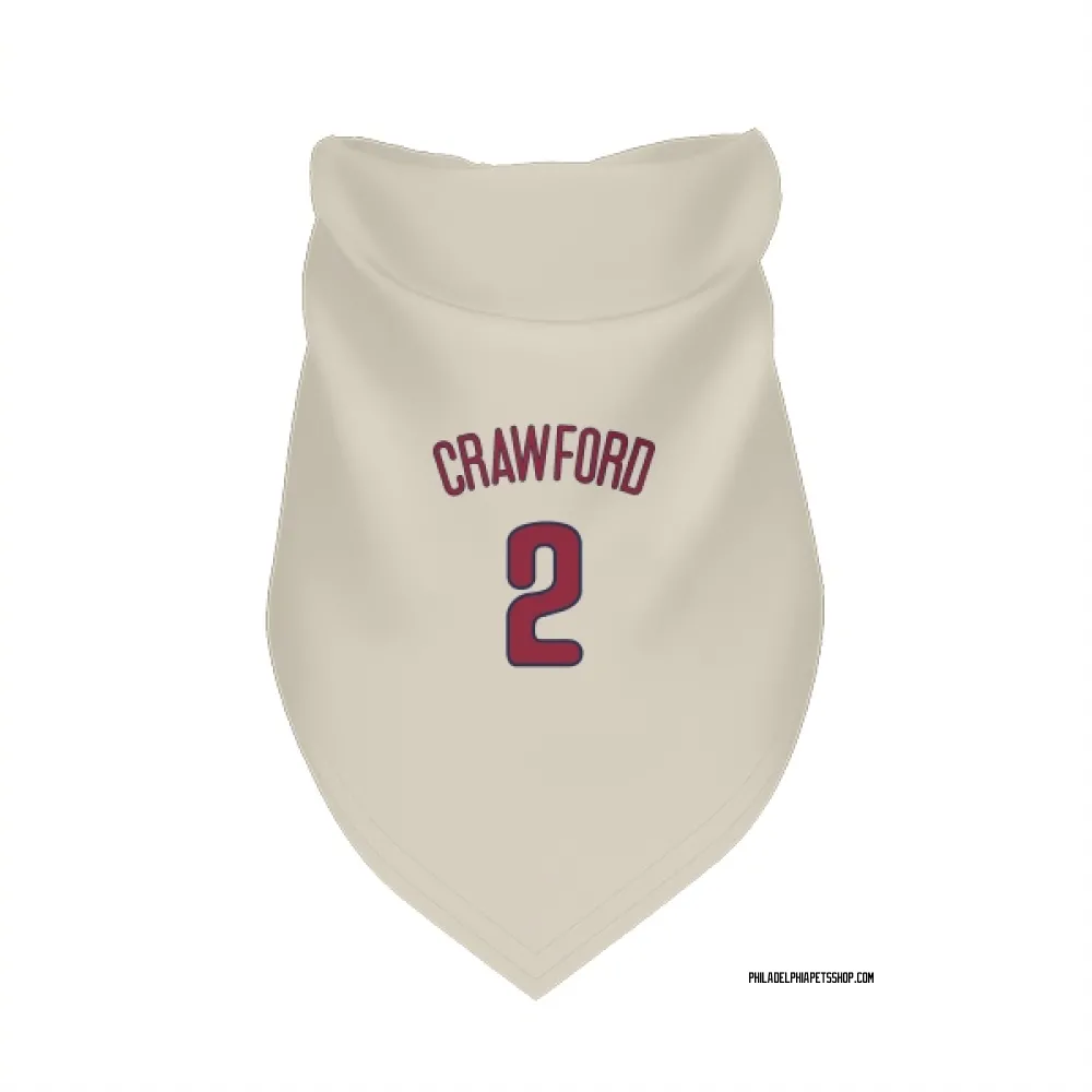 Philadelphia Phillies Justin Crawford Cream Pet Bandana for Dog & Cat