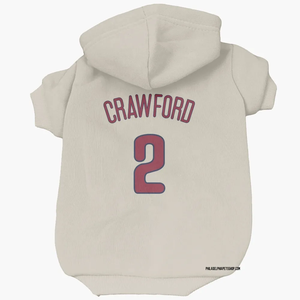 Philadelphia Phillies Justin Crawford Cream Pet Hoodie for Dog & Cat