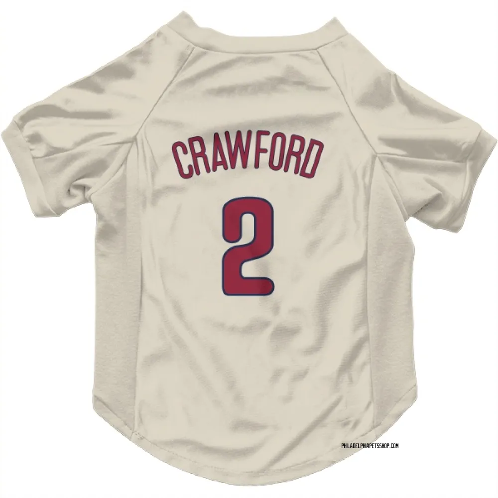 Philadelphia Phillies Justin Crawford Cream Pet Jersey for Dog & Cat