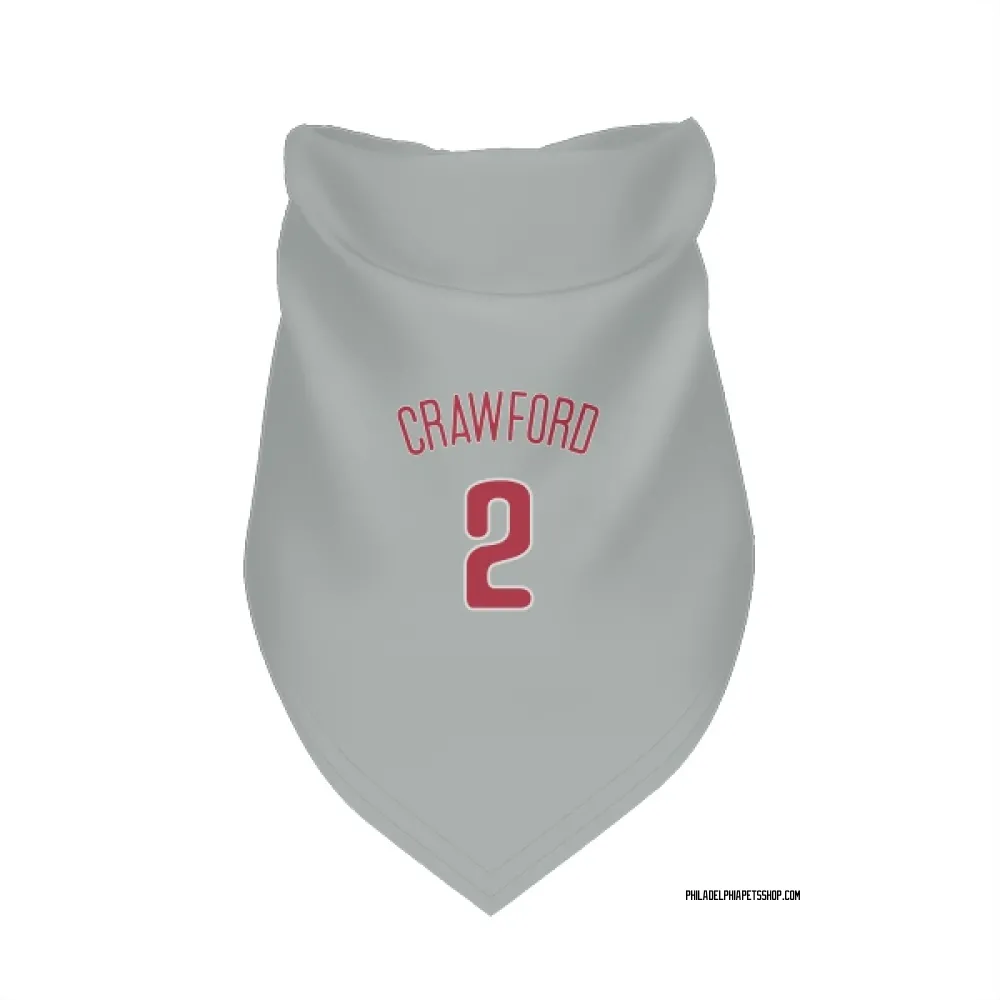 Philadelphia Phillies Justin Crawford Gray Pet Bandana for Dog & Cat