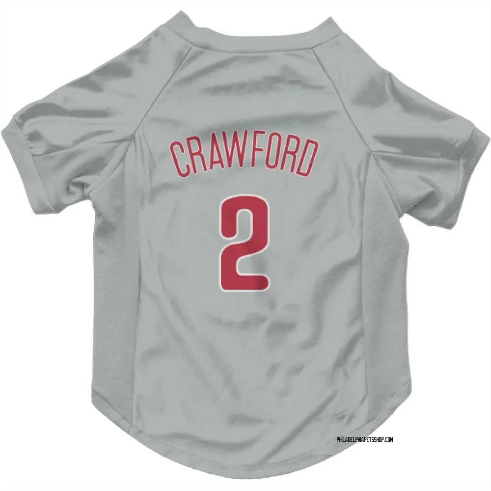 Philadelphia Phillies Justin Crawford Gray Pet Jersey for Dog & Cat