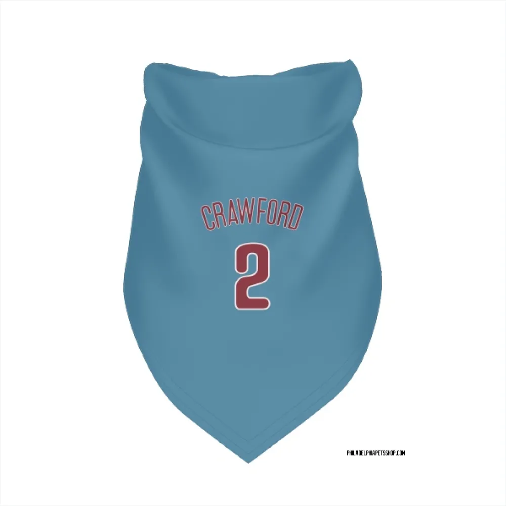 Philadelphia Phillies Justin Crawford Light Blue Pet Bandana for Dog & Cat