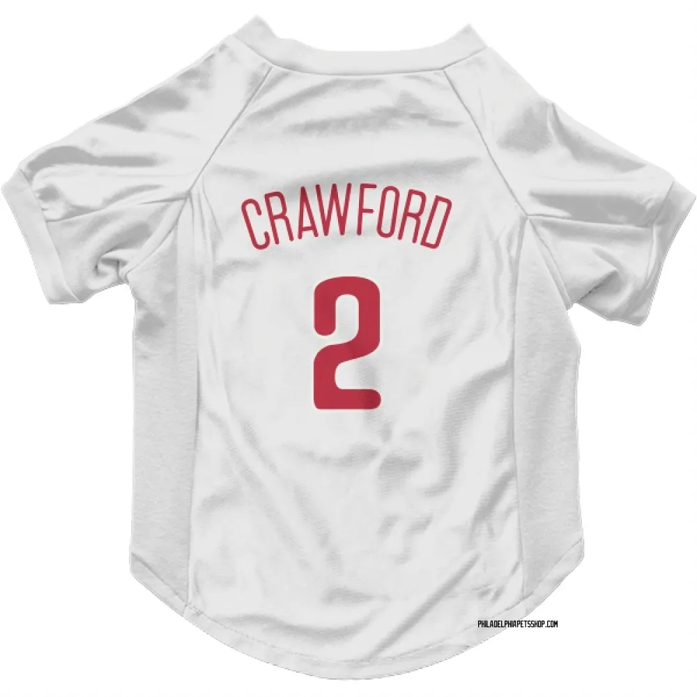 Philadelphia Phillies Justin Crawford Scarlet Pet Jersey for Dog & Cat
