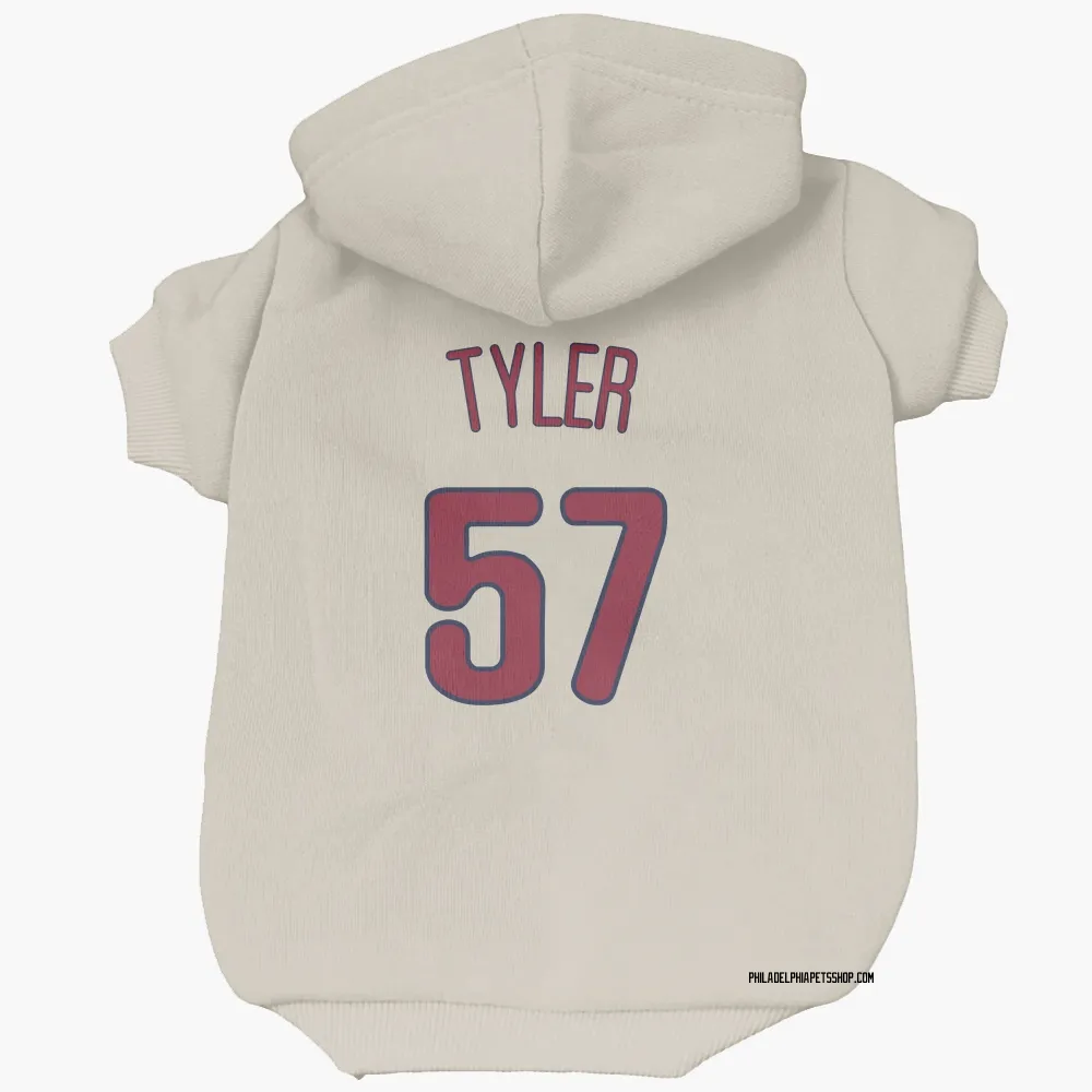 Philadelphia Phillies Kyle Tyler Cream Pet Hoodie for Dog & Cat