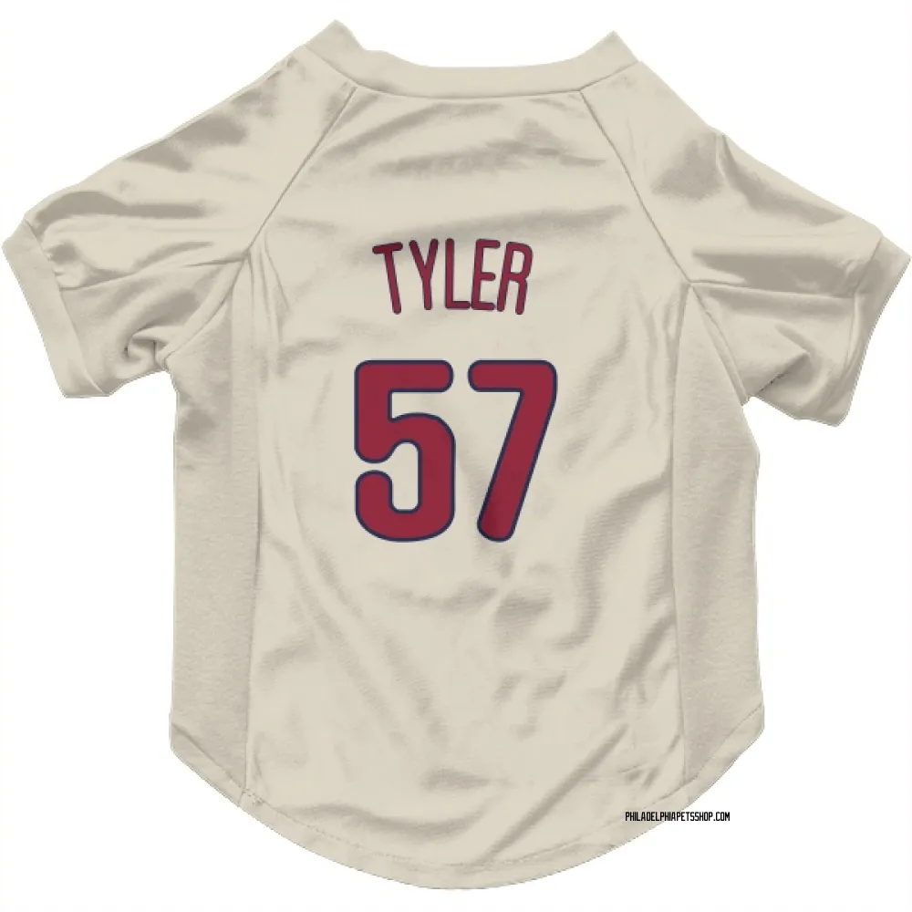 Philadelphia Phillies Kyle Tyler Cream Pet Jersey for Dog & Cat