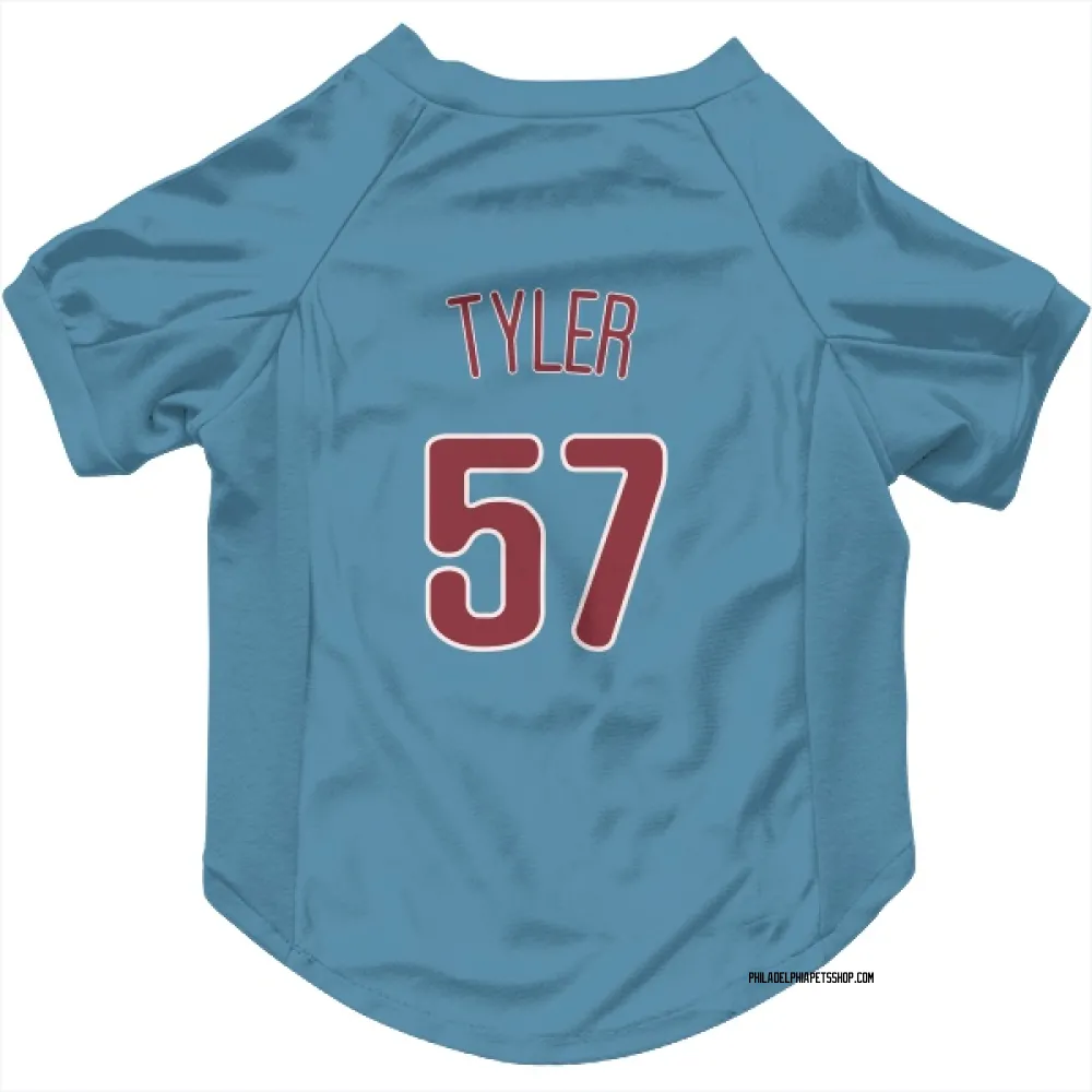 Philadelphia Phillies Kyle Tyler Light Blue Pet Jersey for Dog & Cat