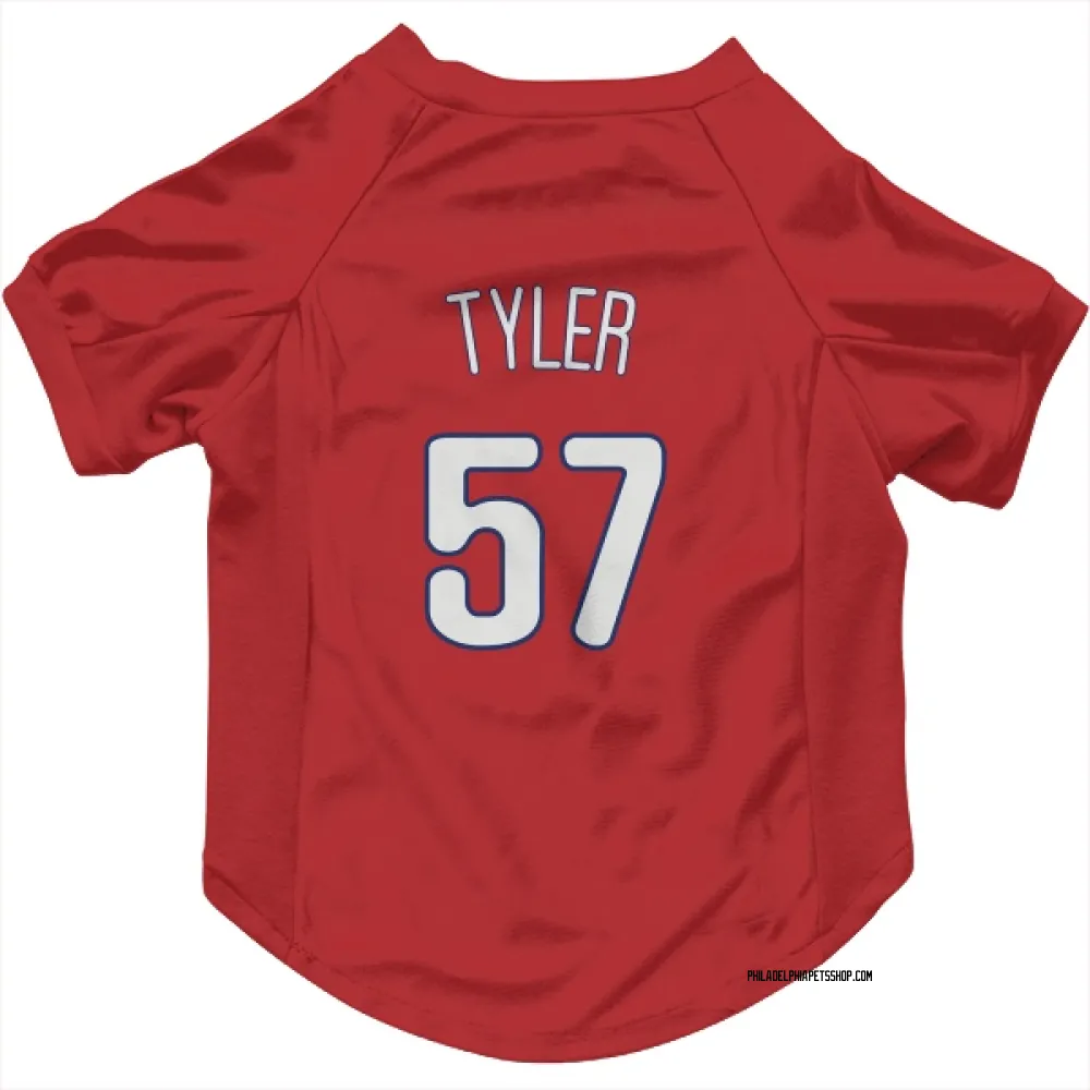 Philadelphia Phillies Kyle Tyler Red Pet Jersey for Dog & Cat