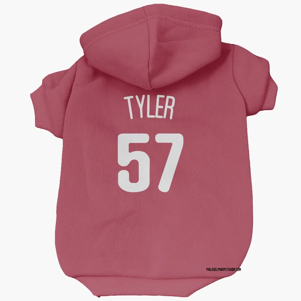Philadelphia Phillies Kyle Tyler White Pet Hoodie for Dog & Cat