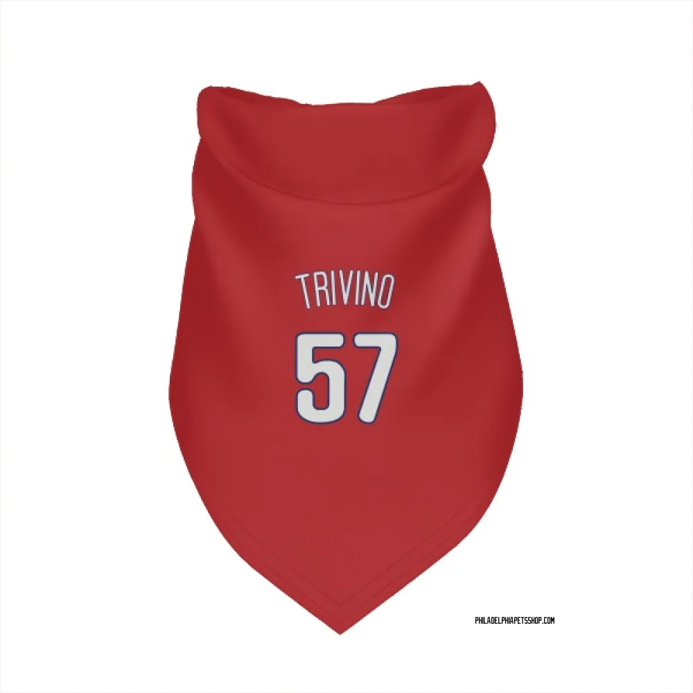 Philadelphia Phillies Lou Trivino Red Pet Bandana for Dog & Cat