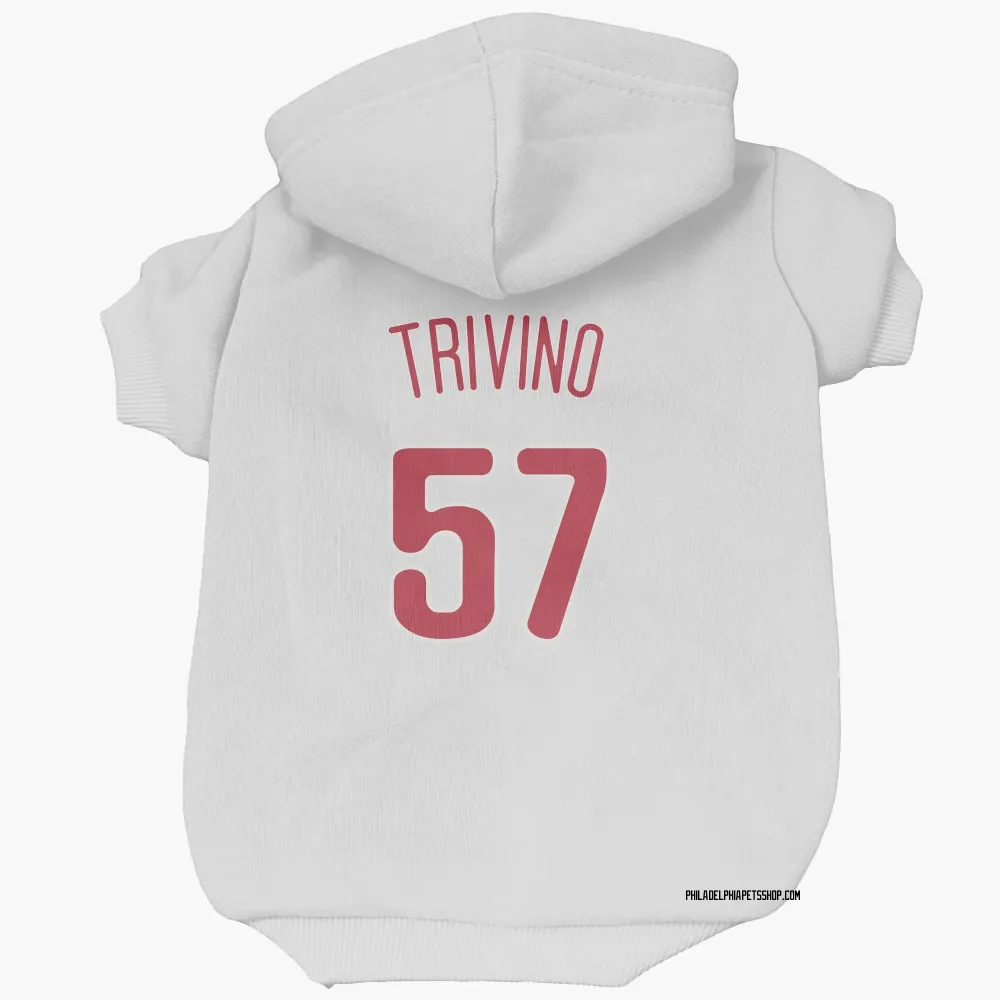 Philadelphia Phillies Lou Trivino Scarlet Pet Hoodie for Dog & Cat
