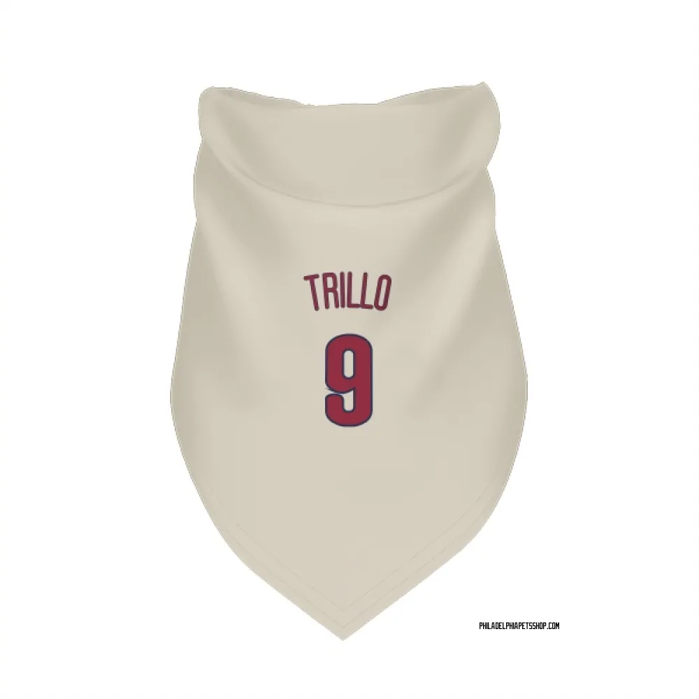 Philadelphia Phillies Manny Trillo Cream Pet Bandana for Dog & Cat