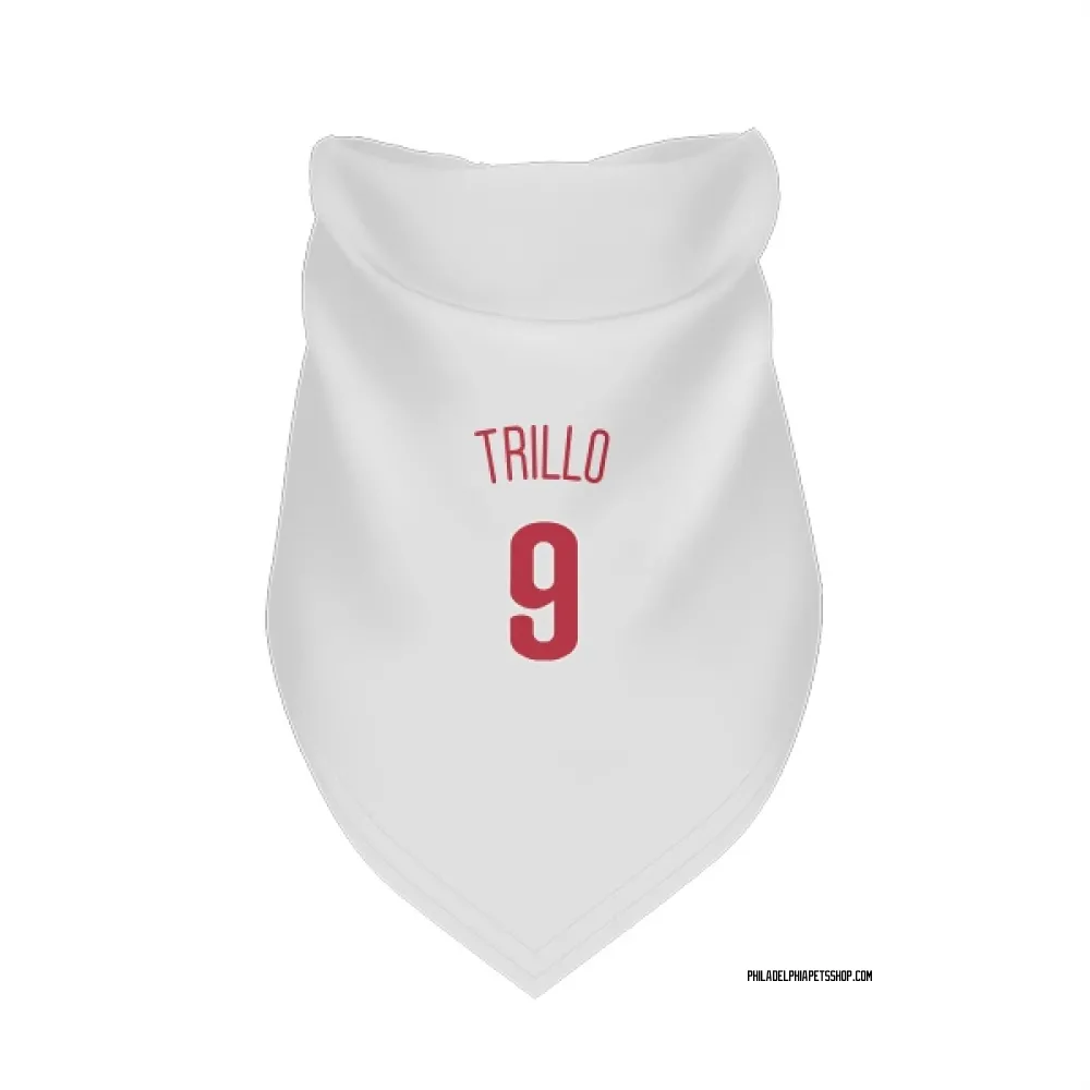 Philadelphia Phillies Manny Trillo Scarlet Pet Bandana for Dog & Cat