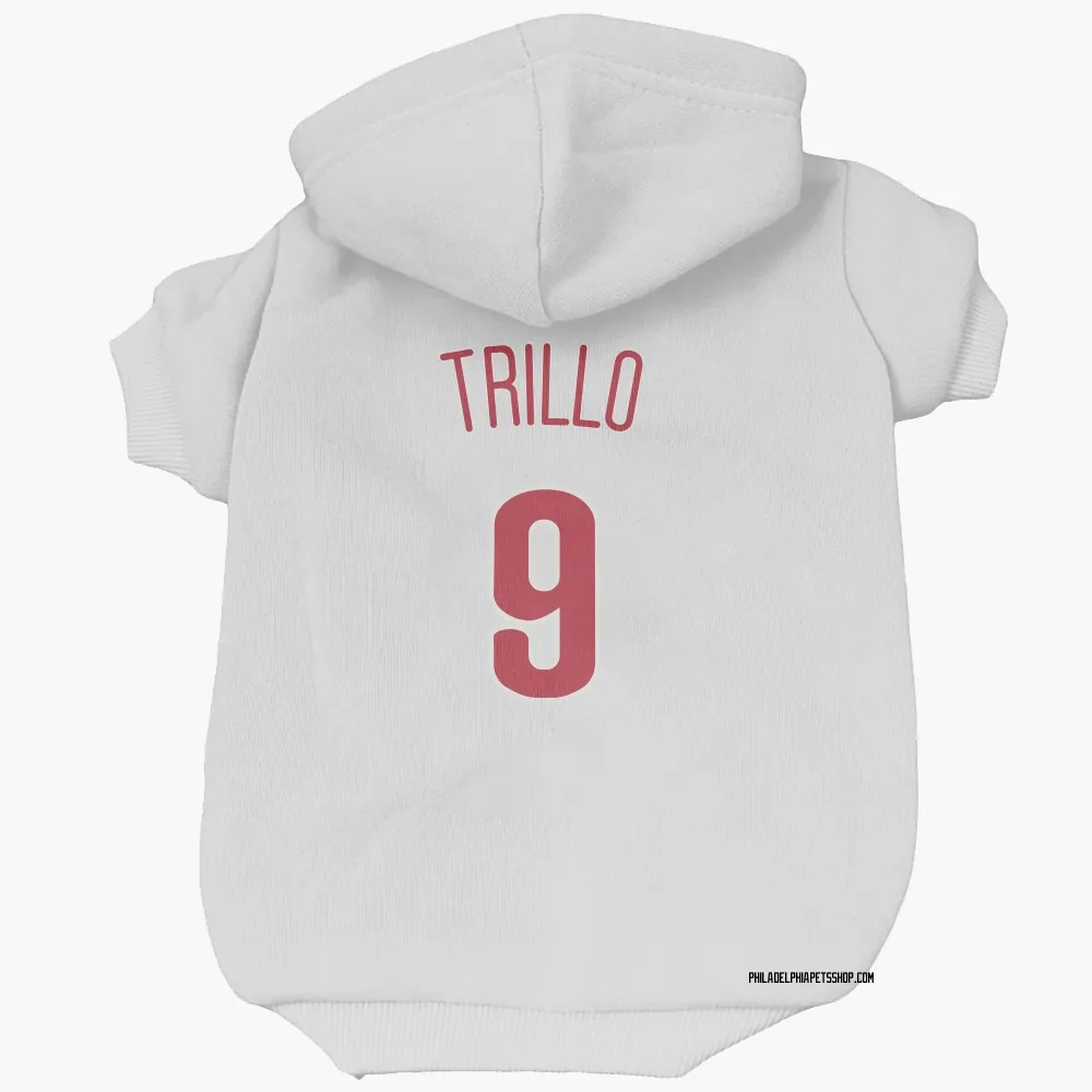 Philadelphia Phillies Manny Trillo Scarlet Pet Hoodie for Dog & Cat