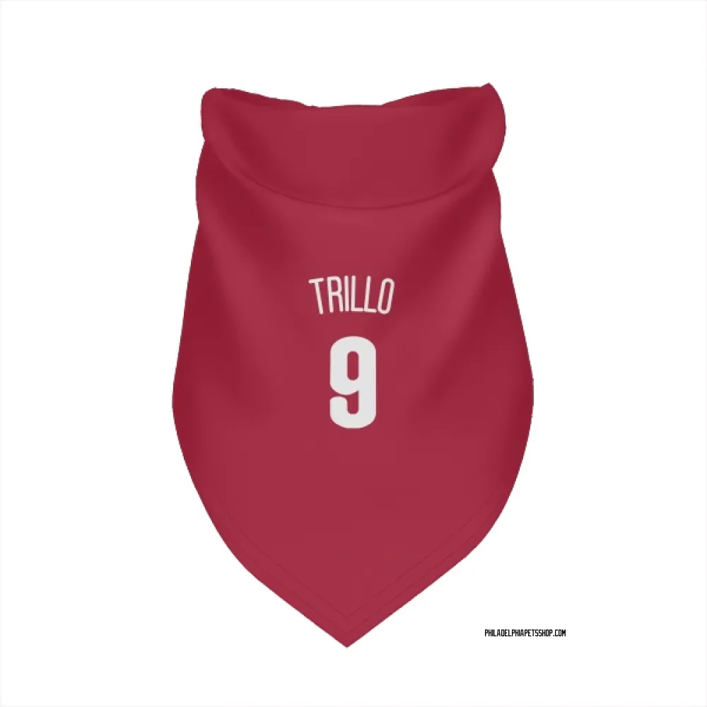Philadelphia Phillies Manny Trillo White Pet Bandana for Dog & Cat