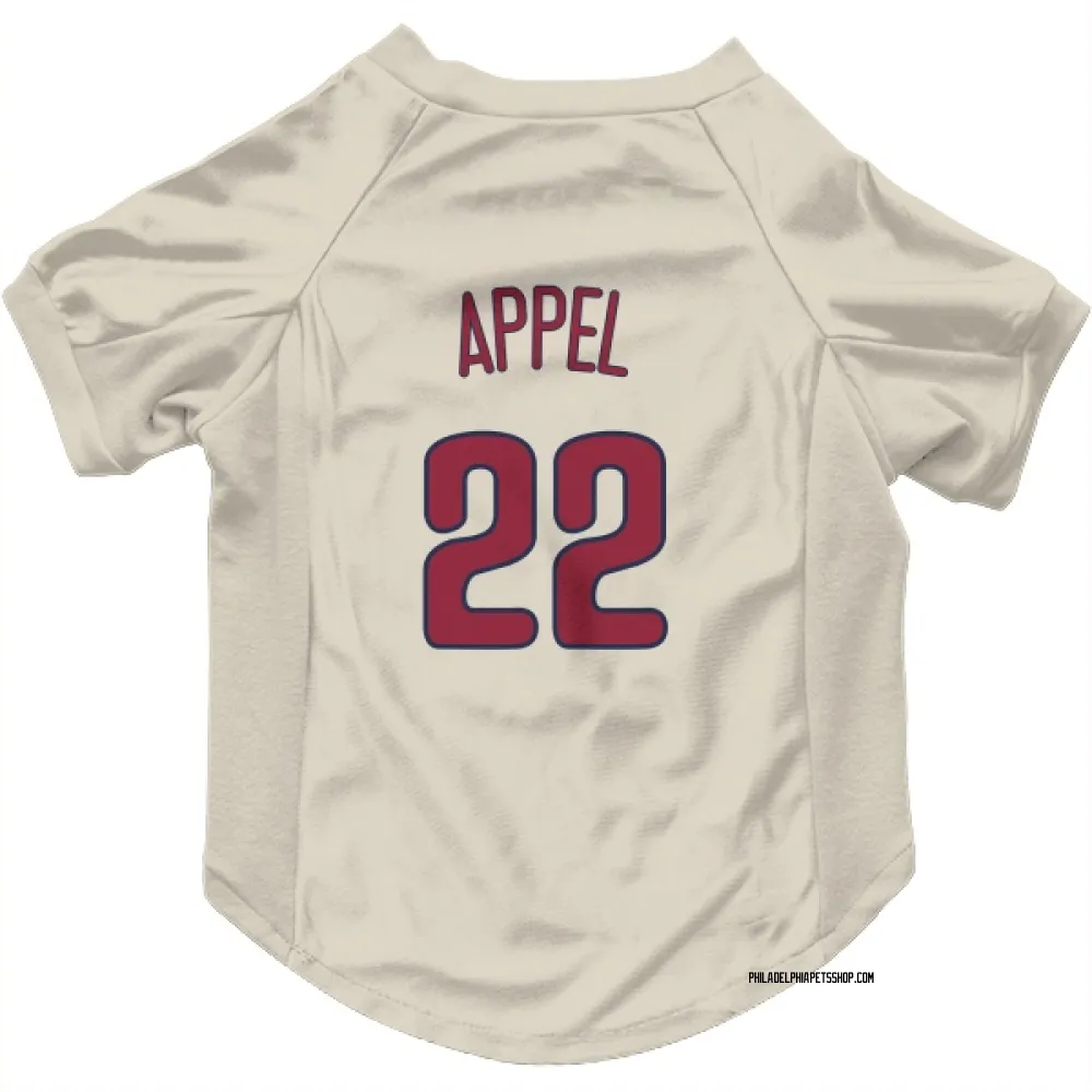 Philadelphia Phillies Mark Appel Cream Pet Jersey for Dog & Cat