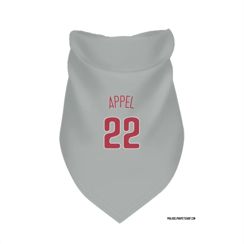 Philadelphia Phillies Mark Appel Gray Pet Bandana for Dog & Cat