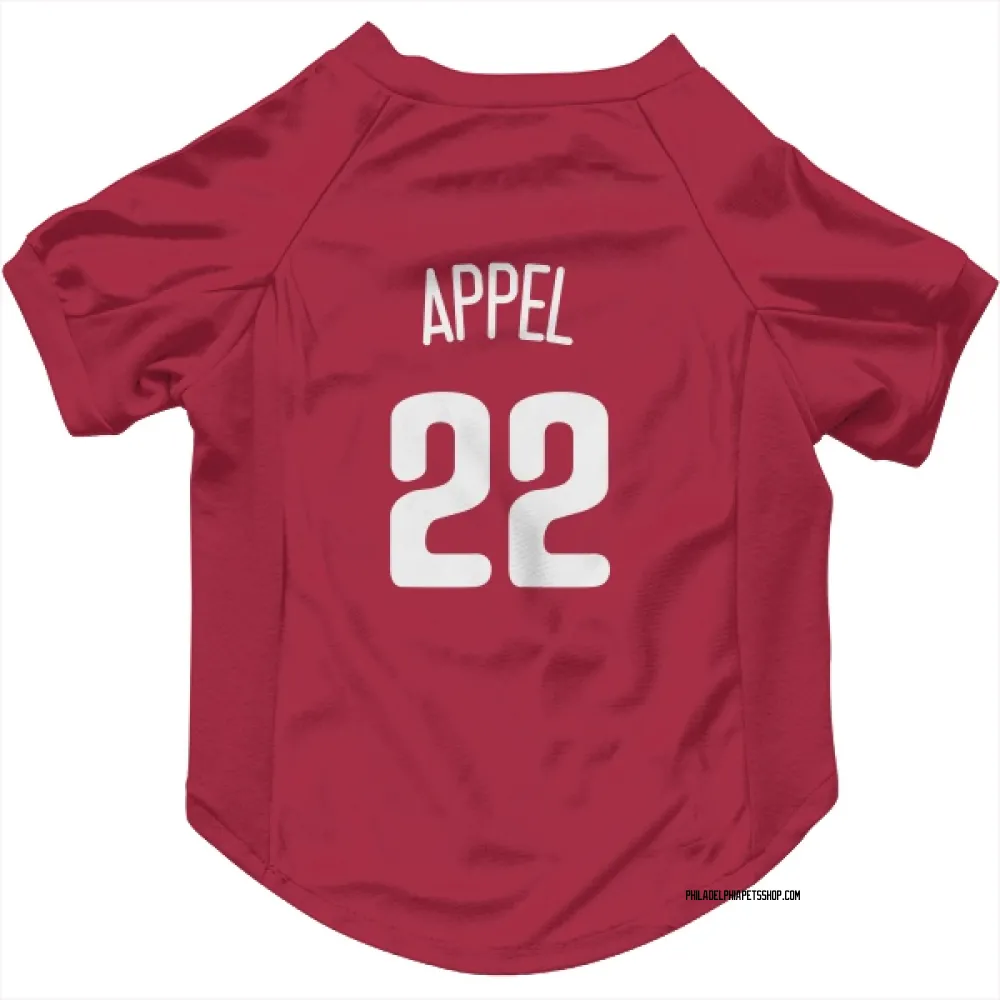 Philadelphia Phillies Mark Appel White Pet Jersey for Dog & Cat