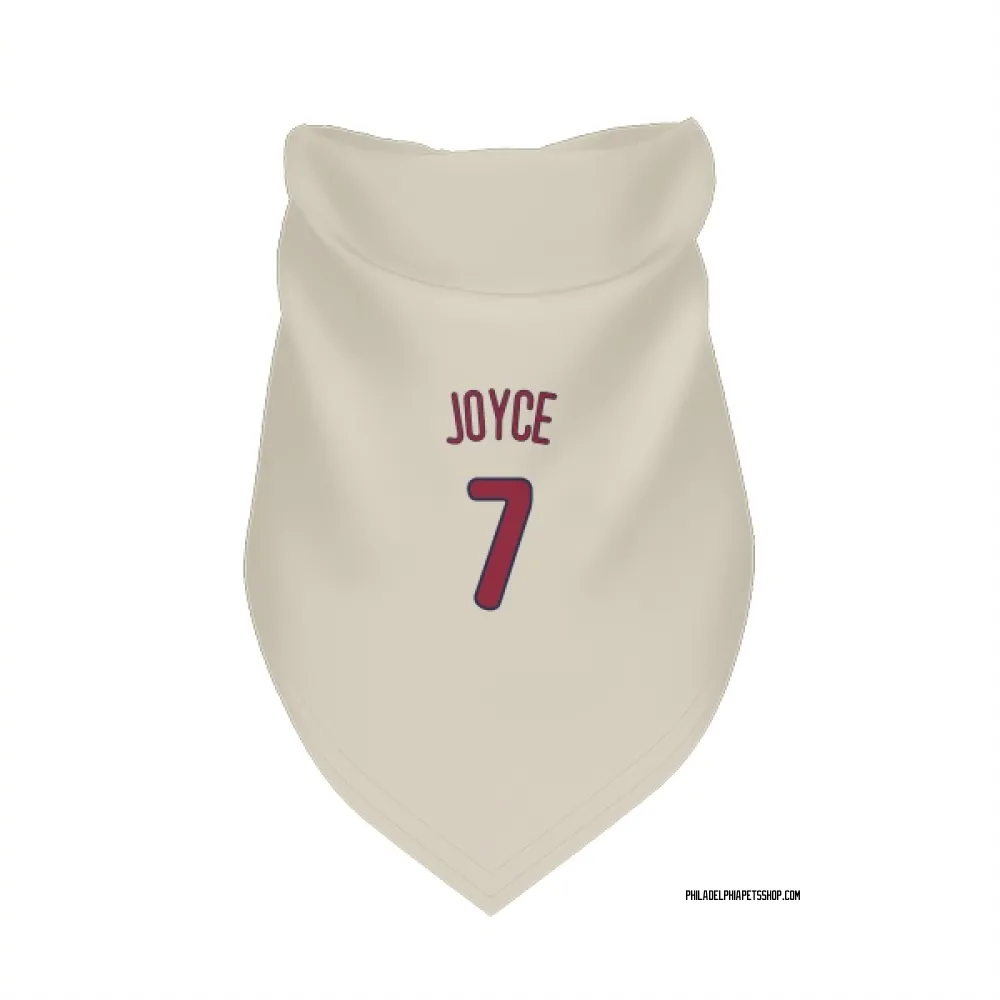 Philadelphia Phillies Matt Joyce Cream Pet Bandana for Dog & Cat
