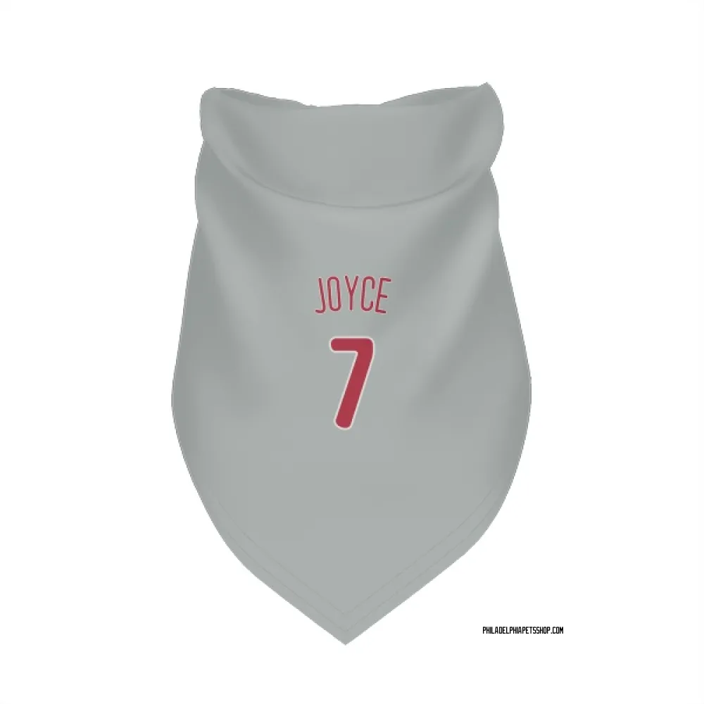 Philadelphia Phillies Matt Joyce Gray Pet Bandana for Dog & Cat