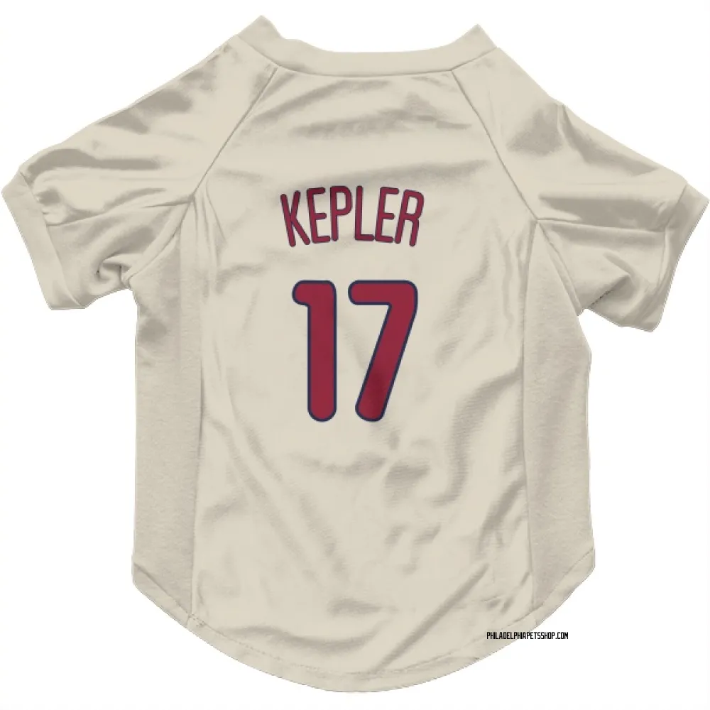 Philadelphia Phillies Max Kepler Cream Pet Jersey for Dog & Cat