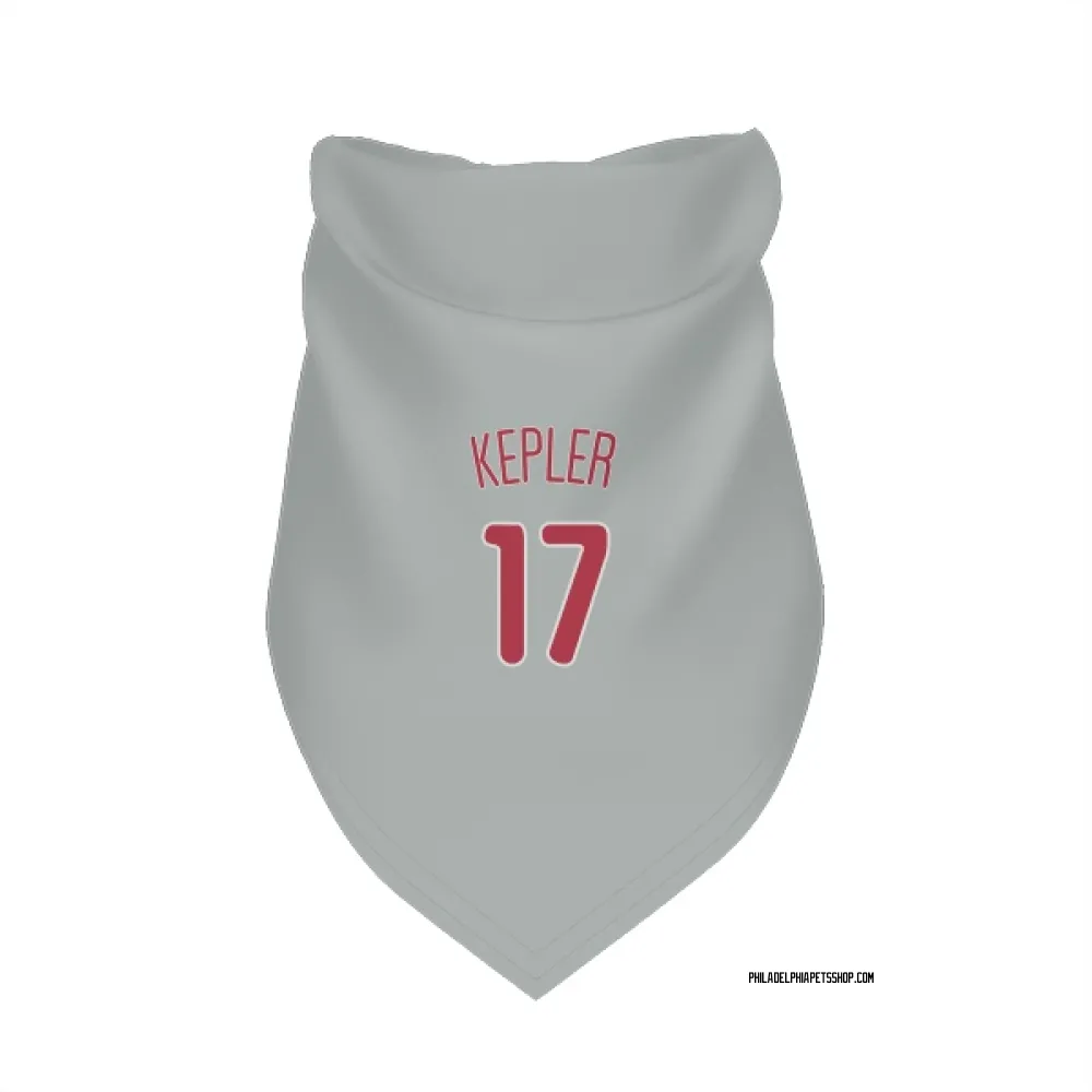 Philadelphia Phillies Max Kepler Gray Pet Bandana for Dog & Cat