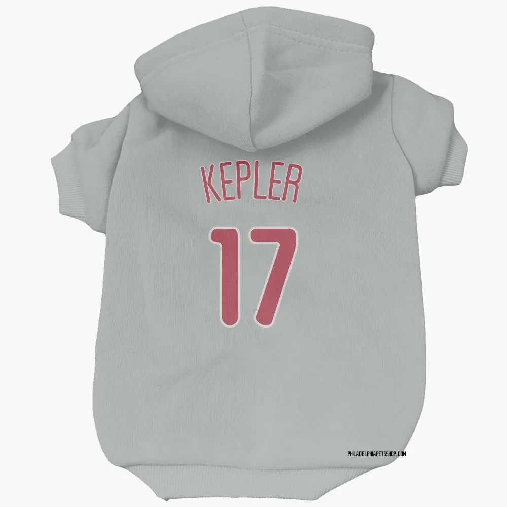 Philadelphia Phillies Max Kepler Gray Pet Hoodie for Dog & Cat