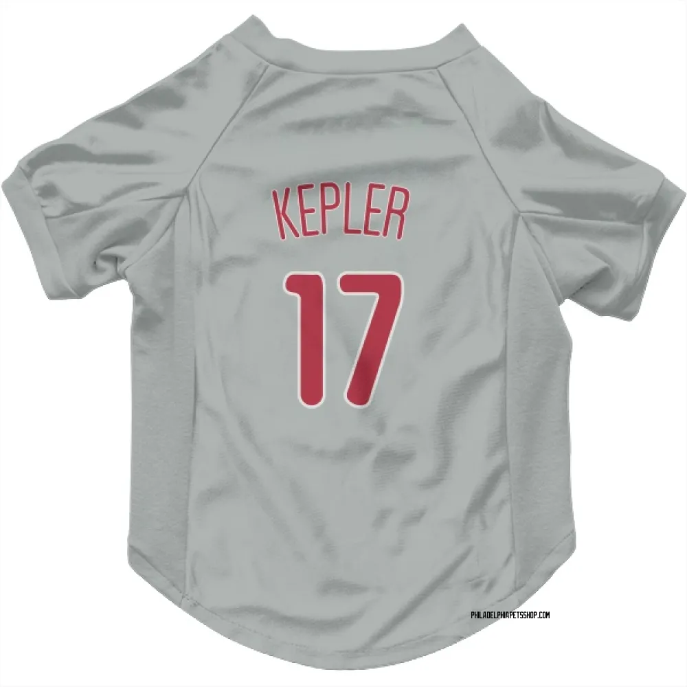 Philadelphia Phillies Max Kepler Gray Pet Jersey for Dog & Cat