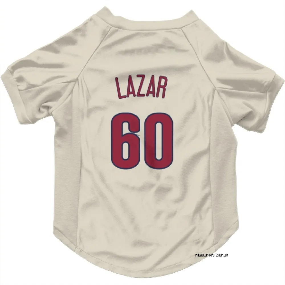 Philadelphia Phillies Max Lazar Cream Pet Jersey for Dog & Cat